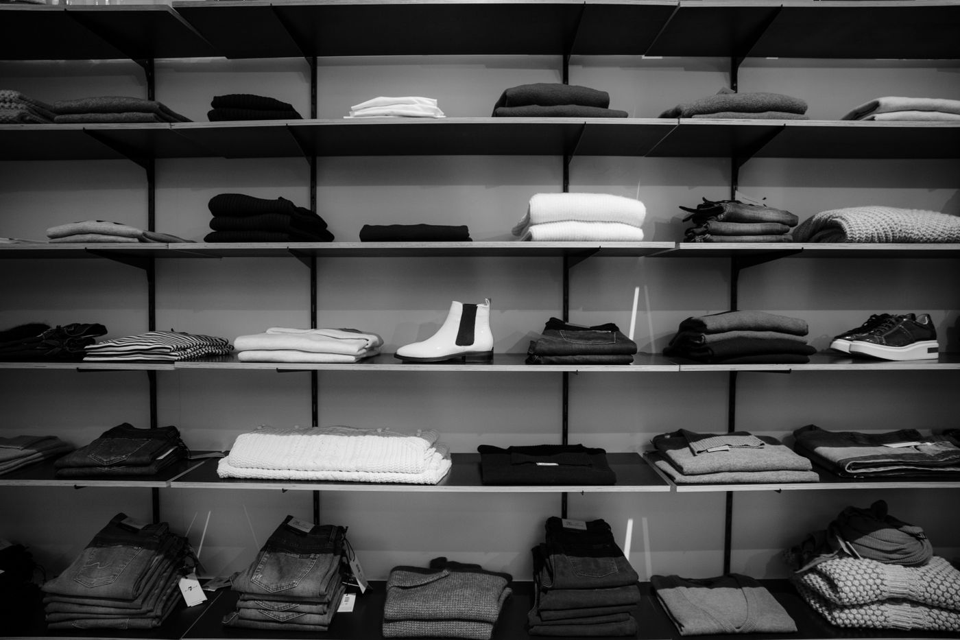 Independent boutique with curated products on the sales floor